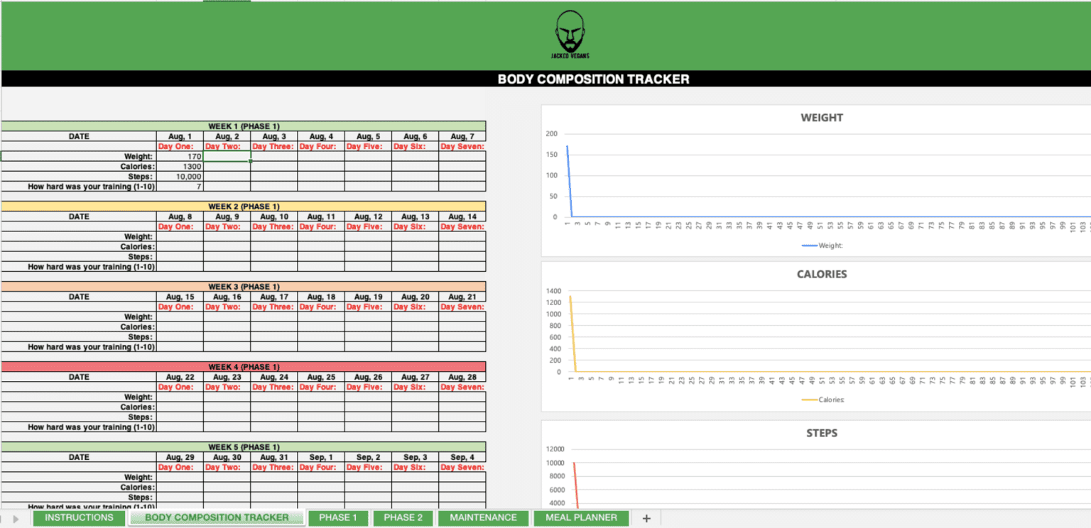 vegan diet templates - vegan fitness coaching